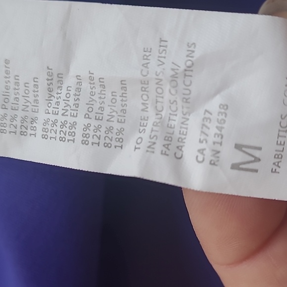 Fabletics Powerhold Purple Colorblock Mesh Panel Athletic Athleisure Leggings - Picture 8 of 12